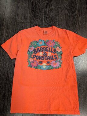 Barbells And Ponytails S/S Neon "Flower Power" T-Shirt Sz M NEW